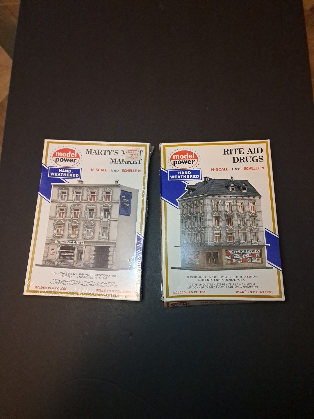 Model Power Rite Aid Drugs Kit 1543 &  Marty's Meat Market 1544 N-Scale 