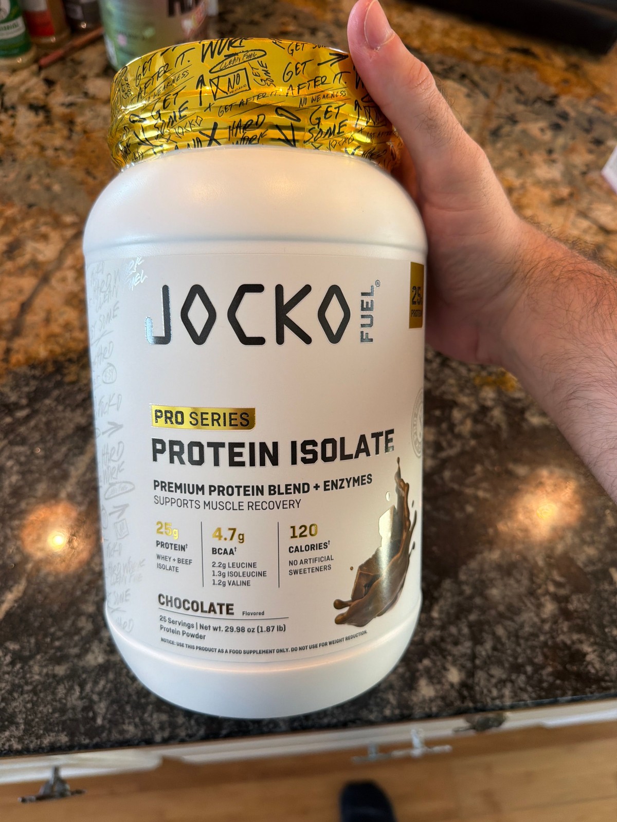 Jocko Fuel Pro Series Protein Isolate Chocolate Whey Beef Blend Muscle Recovery