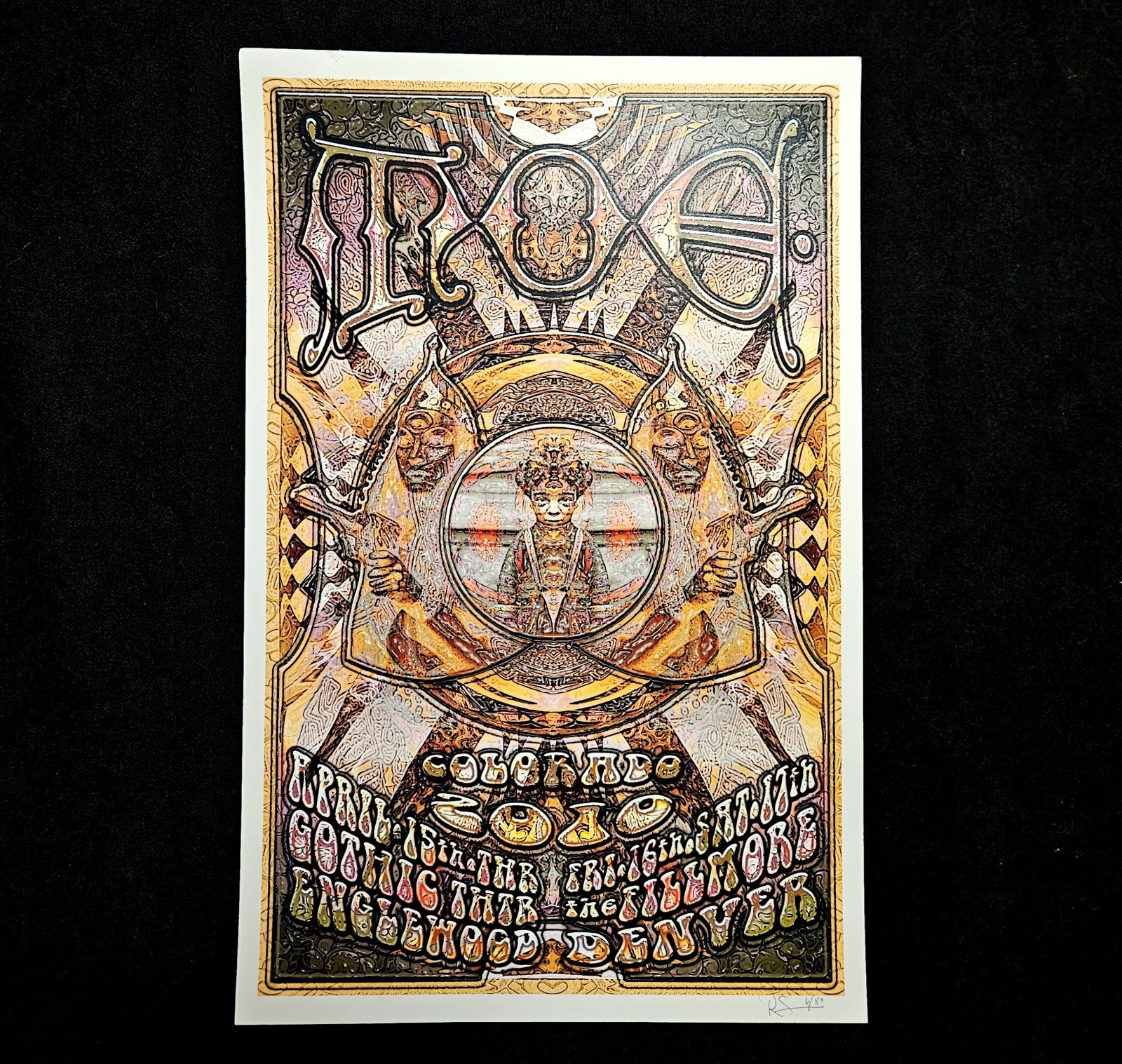 6/80 Signed Ltd Ed MOE Art Print Concert Poster Gothic Thtr Denver Colorado 2010