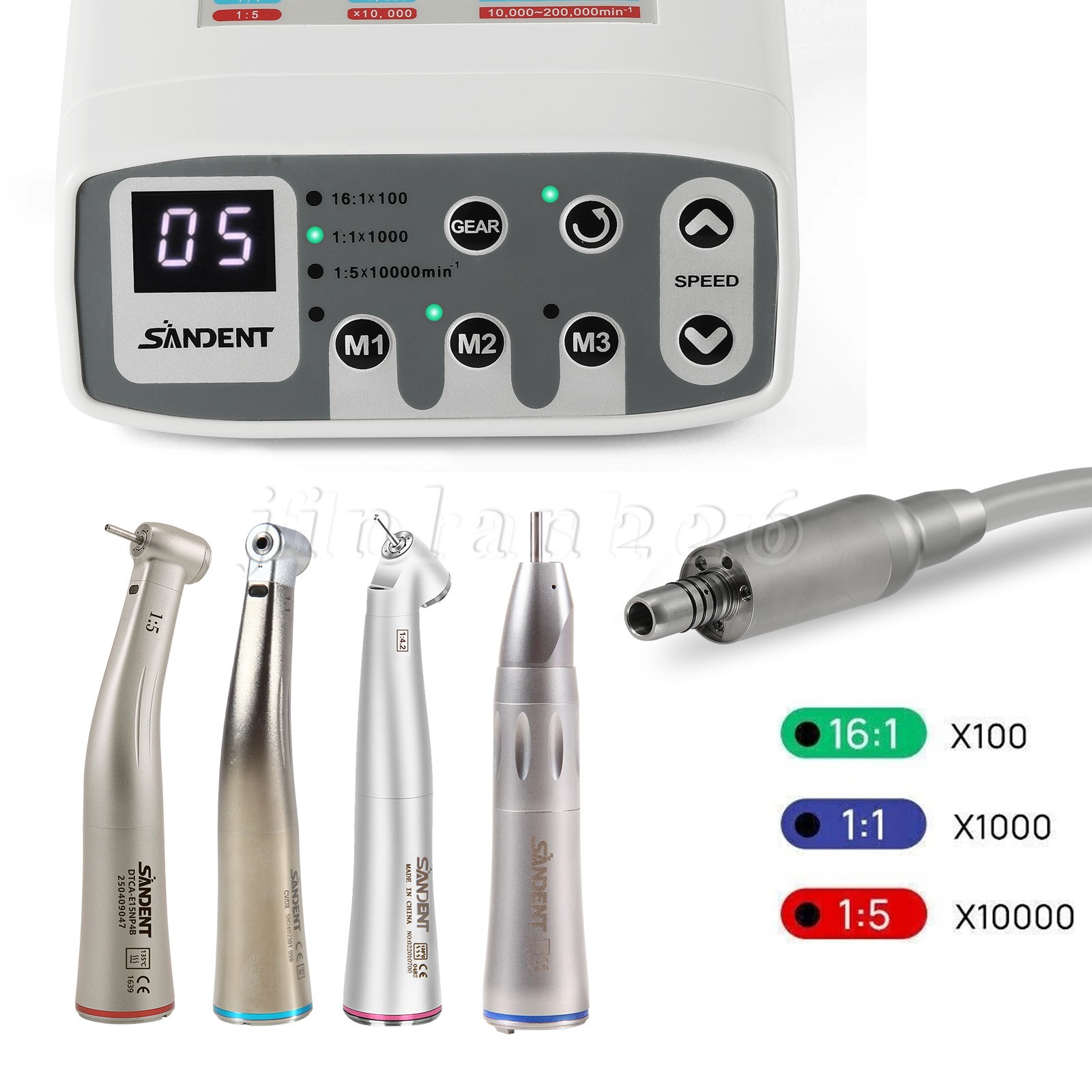 Dental NSK Style Brushless LED Electric Micro Motor/1:1 /1:5 LED Handpiece