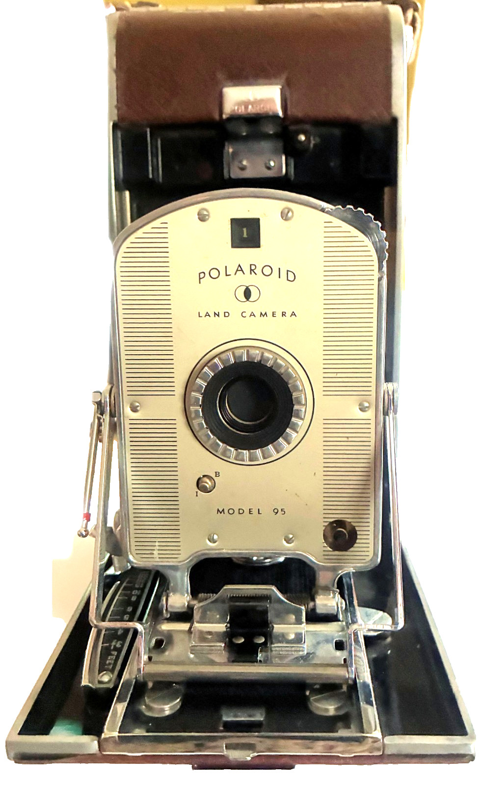 Vintage Polaroid Land Camera Model 95 - 1948-1956 w/Case And Pamphlet Untested