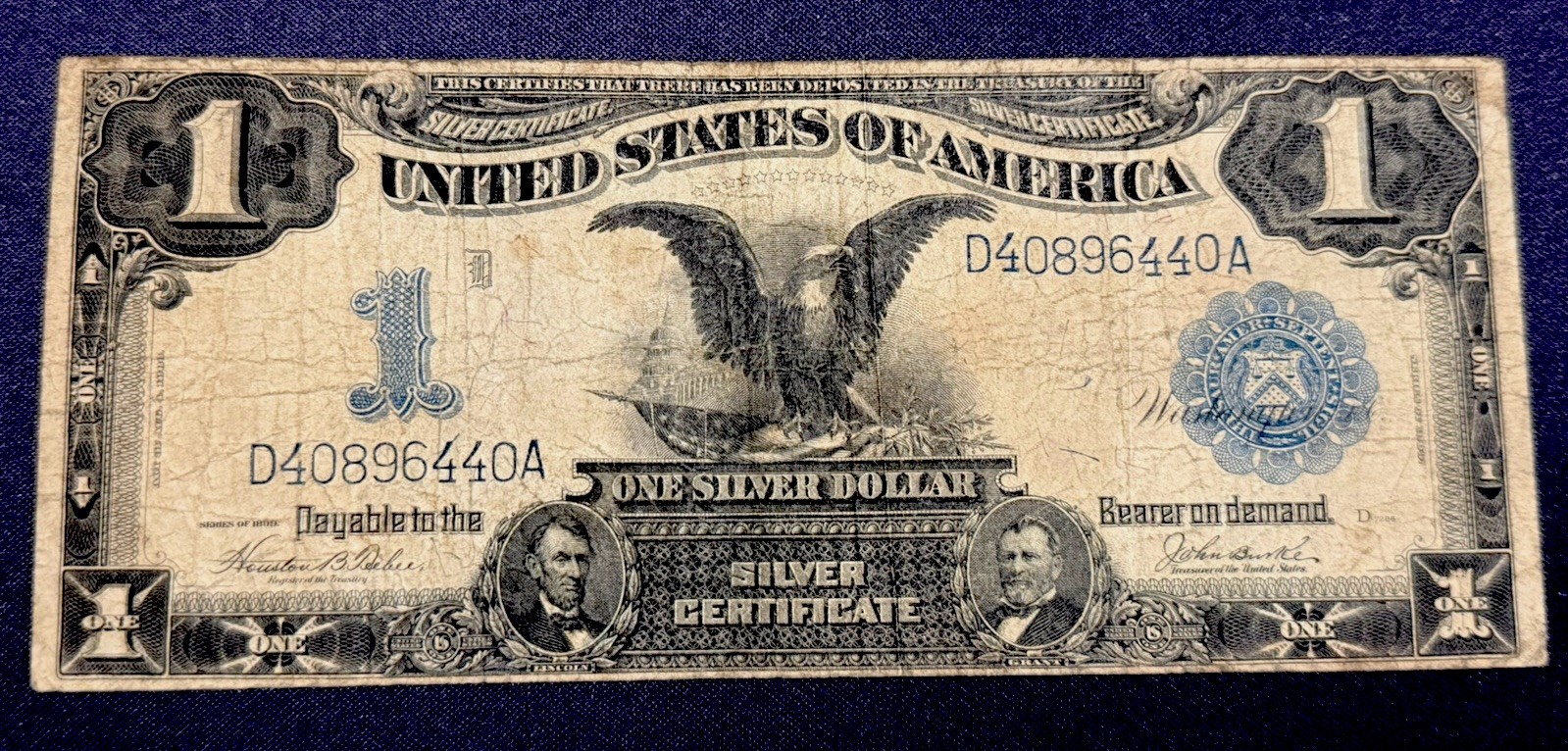 1899 $1 Large Silver Certificate black Eagle nice original problem free note