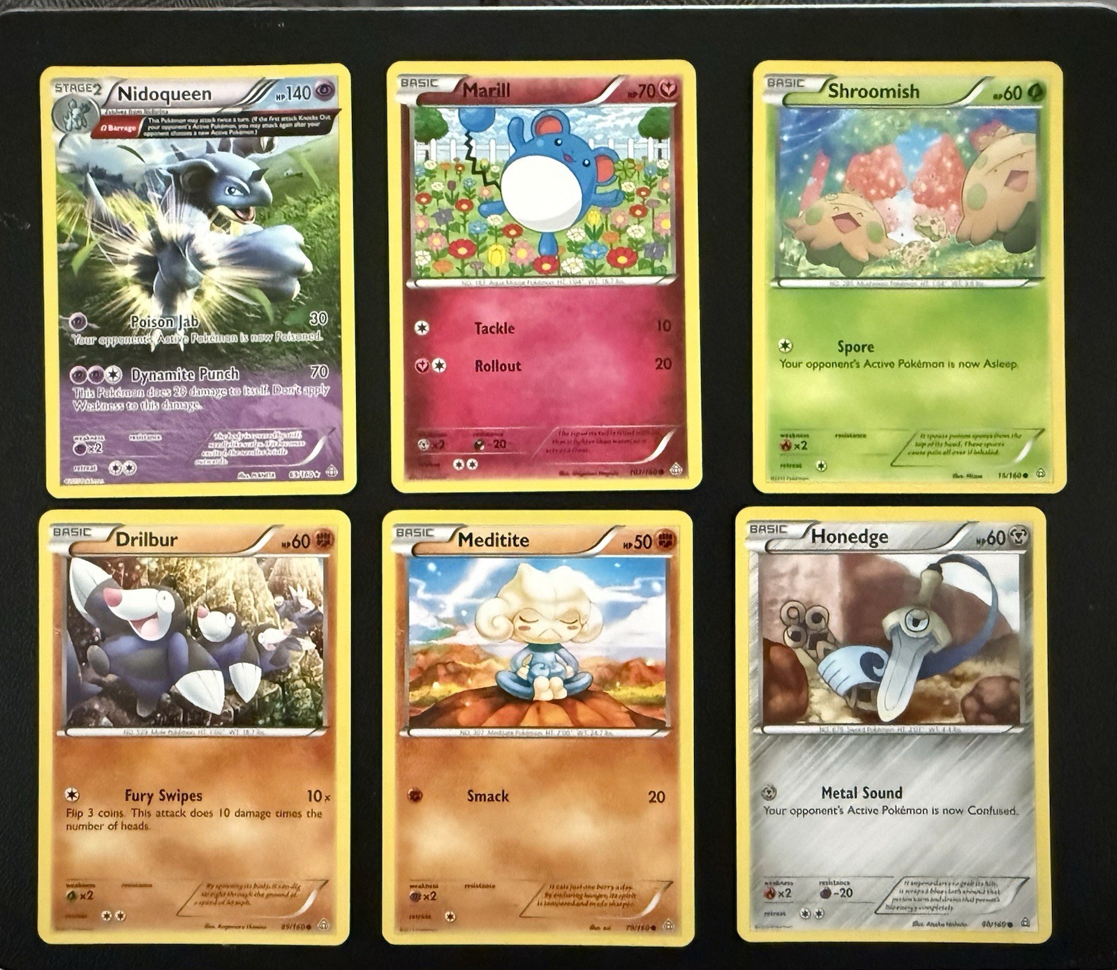 Pokémon TCG XY—Primal Clash Nidoqueen, Marill, Shroomish Lot of 24 Cards