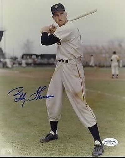 Bobby Thomson Signed Jsa Cert Sticker 8x10 Photo Autograph Authentic 
