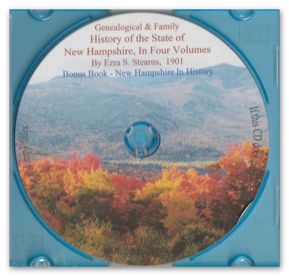 Genealogical History of New Hampshire in 4 Volumes - + Bonus Book