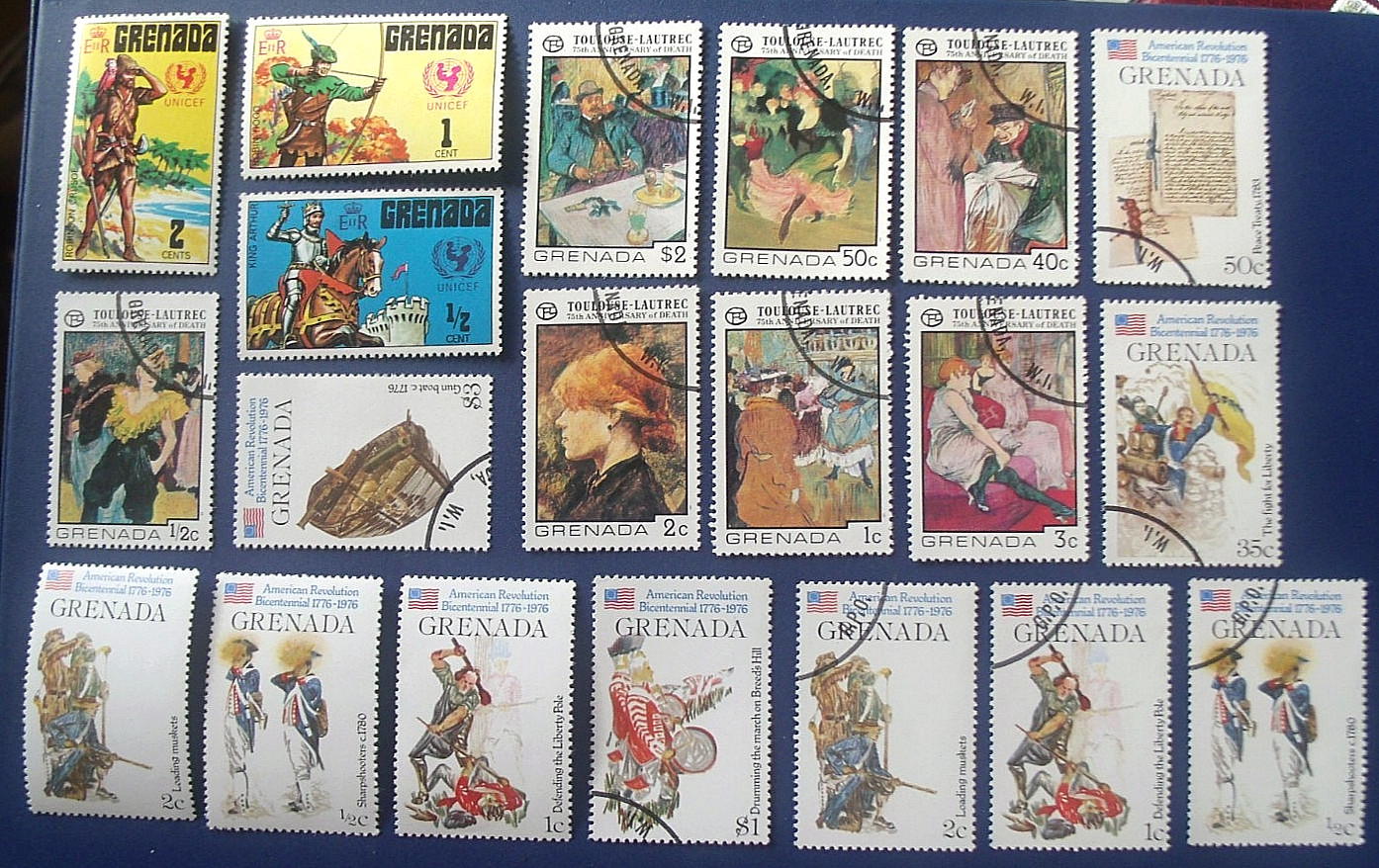 20 Greneda Stamps -  Lot#Ec7