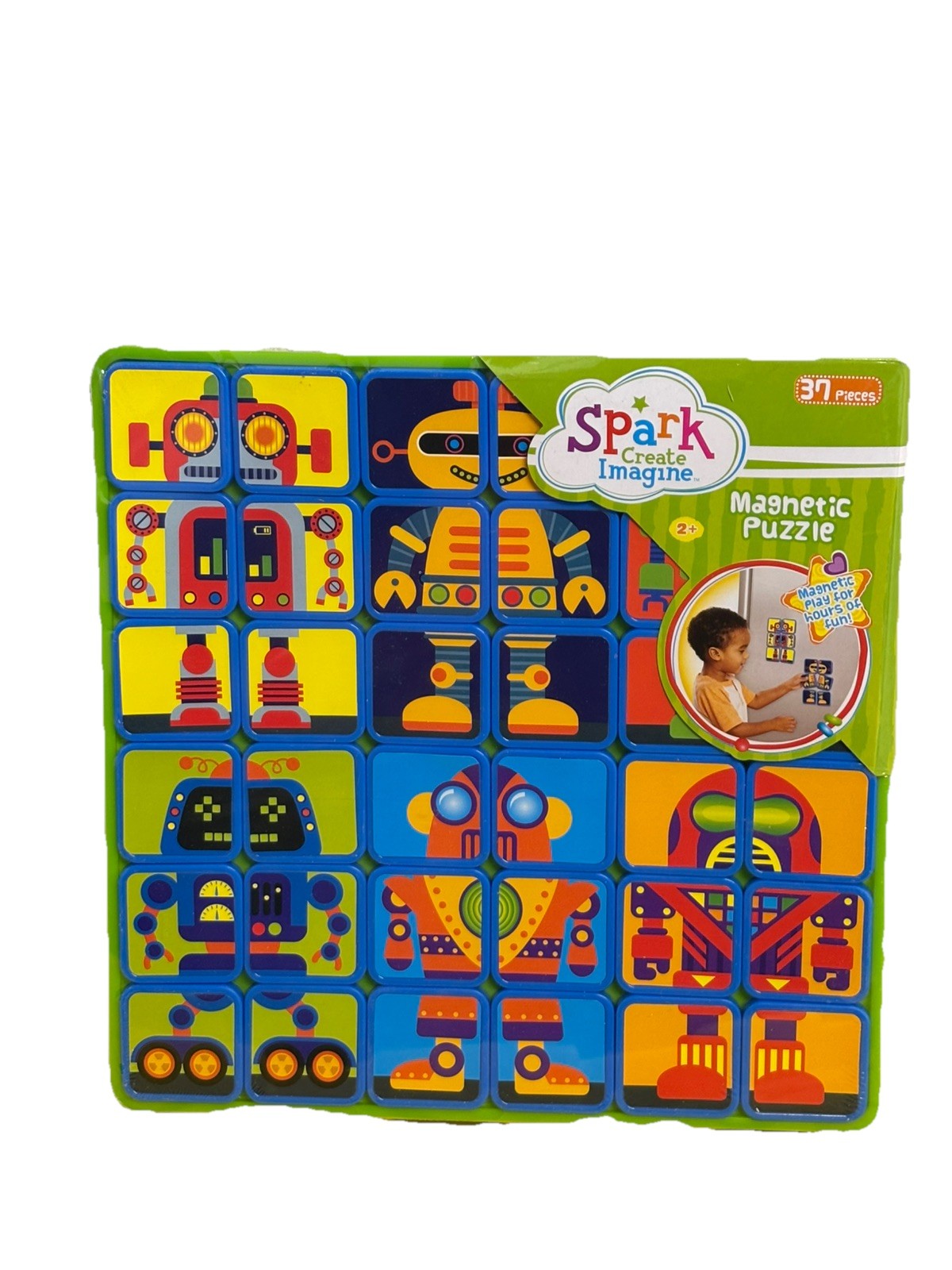Spark Create Imagine Magnetic Matching Robot Puzzle 36 Pieces