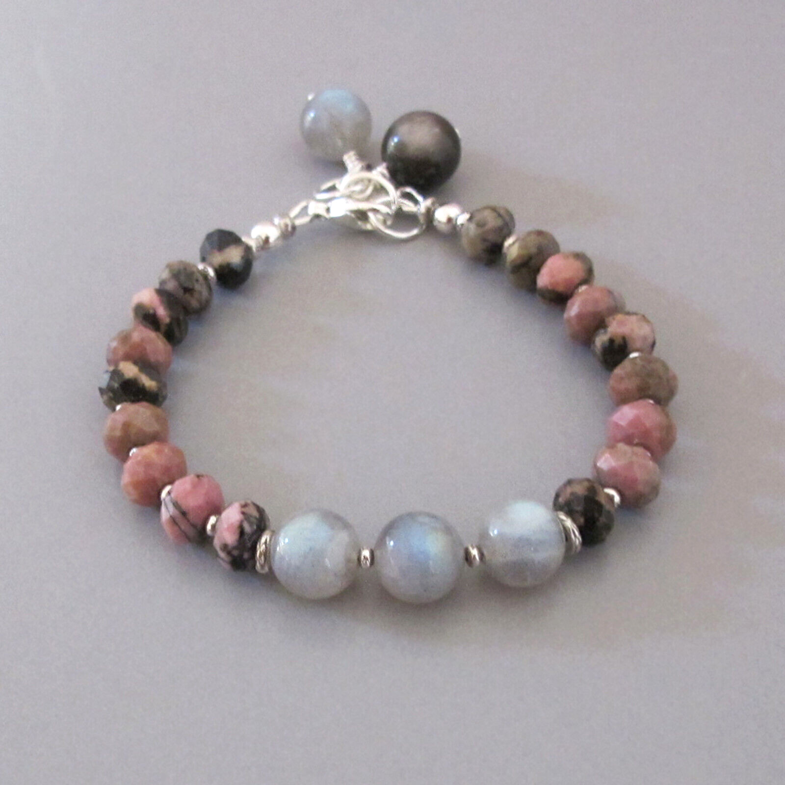 djs Sundance Sol Labradorite Rhodonite Sterling Silver Boho Bracelet Lk Catalog