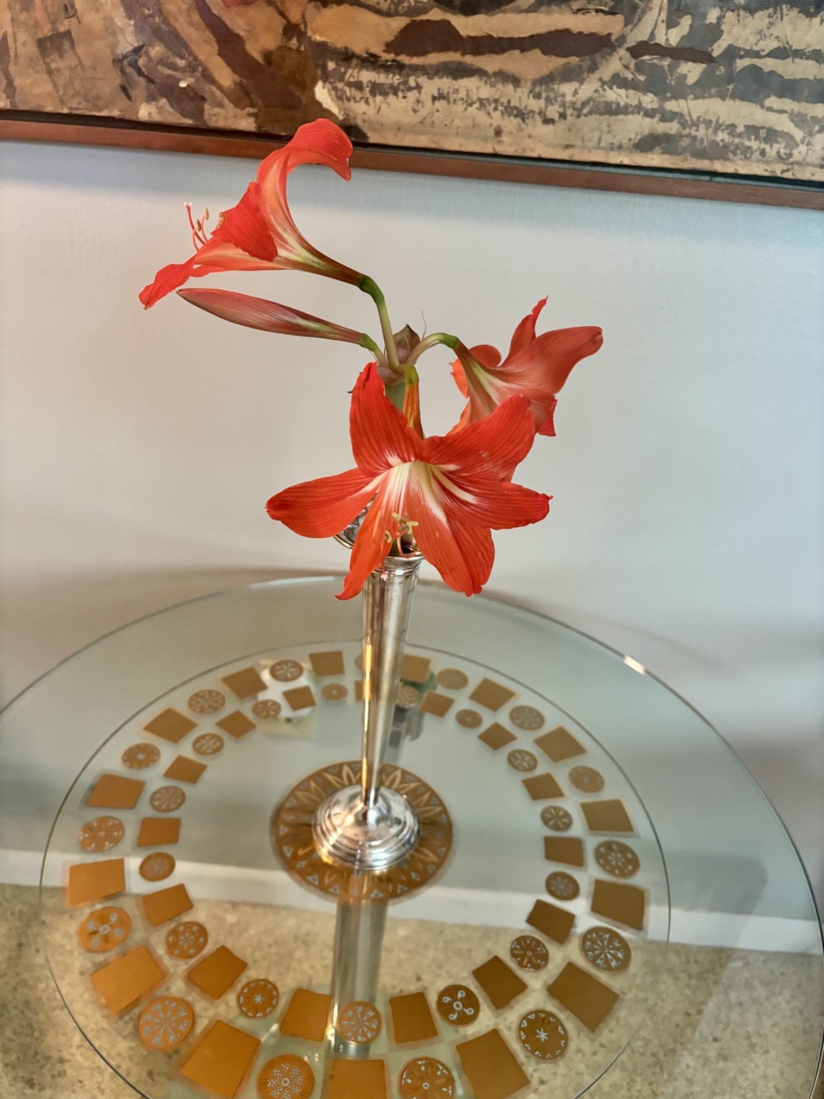 Vintage Sterling Silver Trumpet Bud Vase 10-1/4" tall