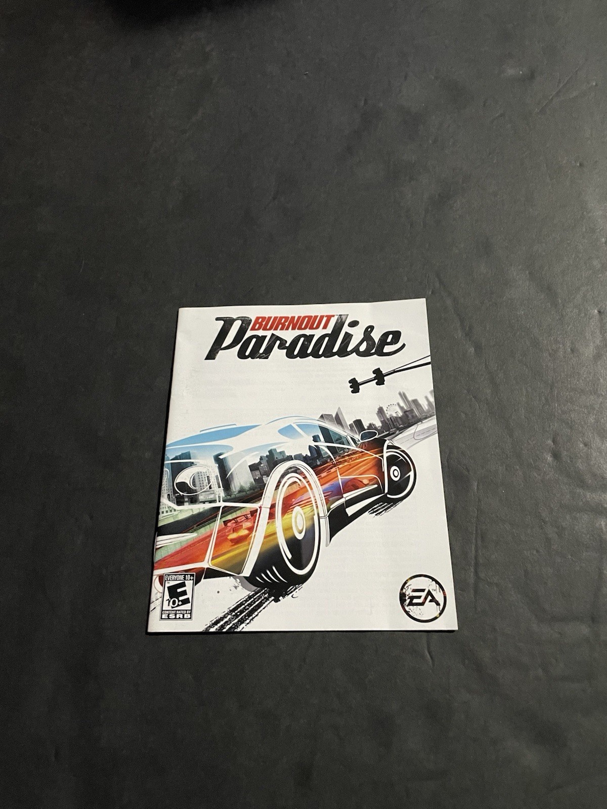 burnout paradise ps3 Manual Only