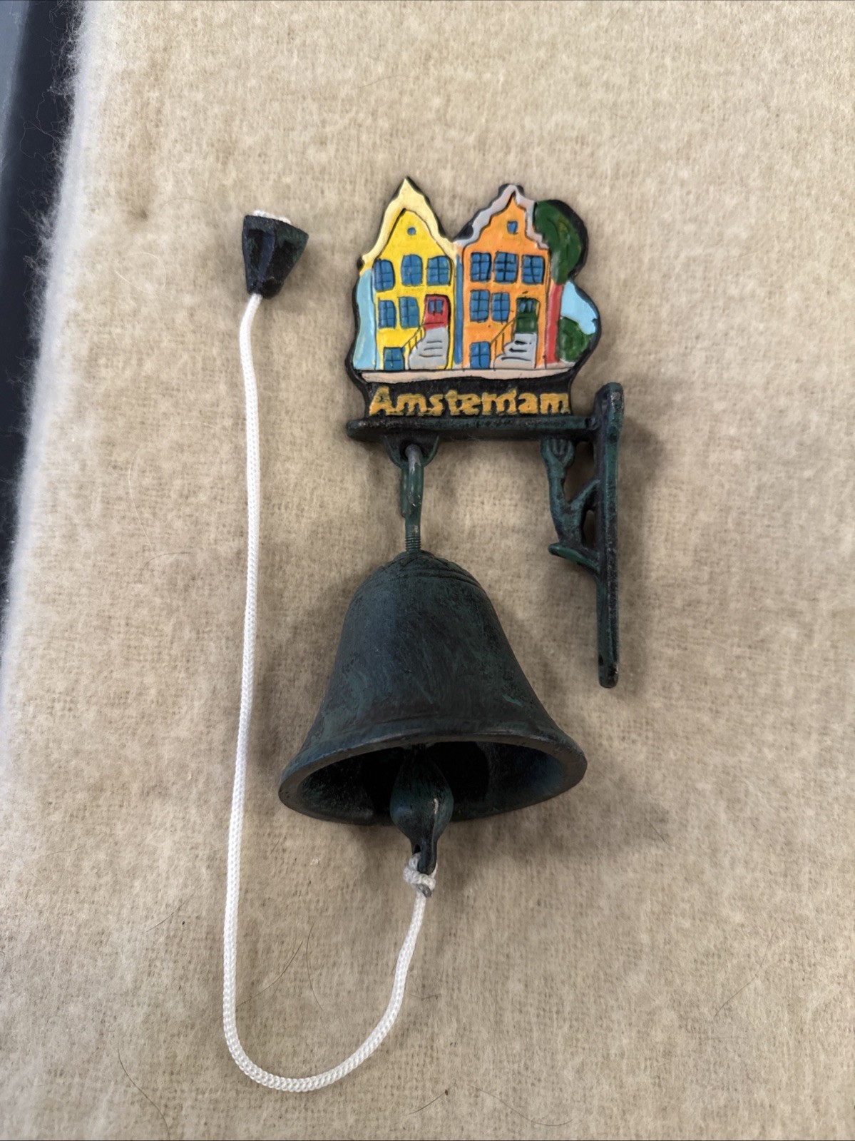 Cast Iron Bell With Amsterdam Wall Mount