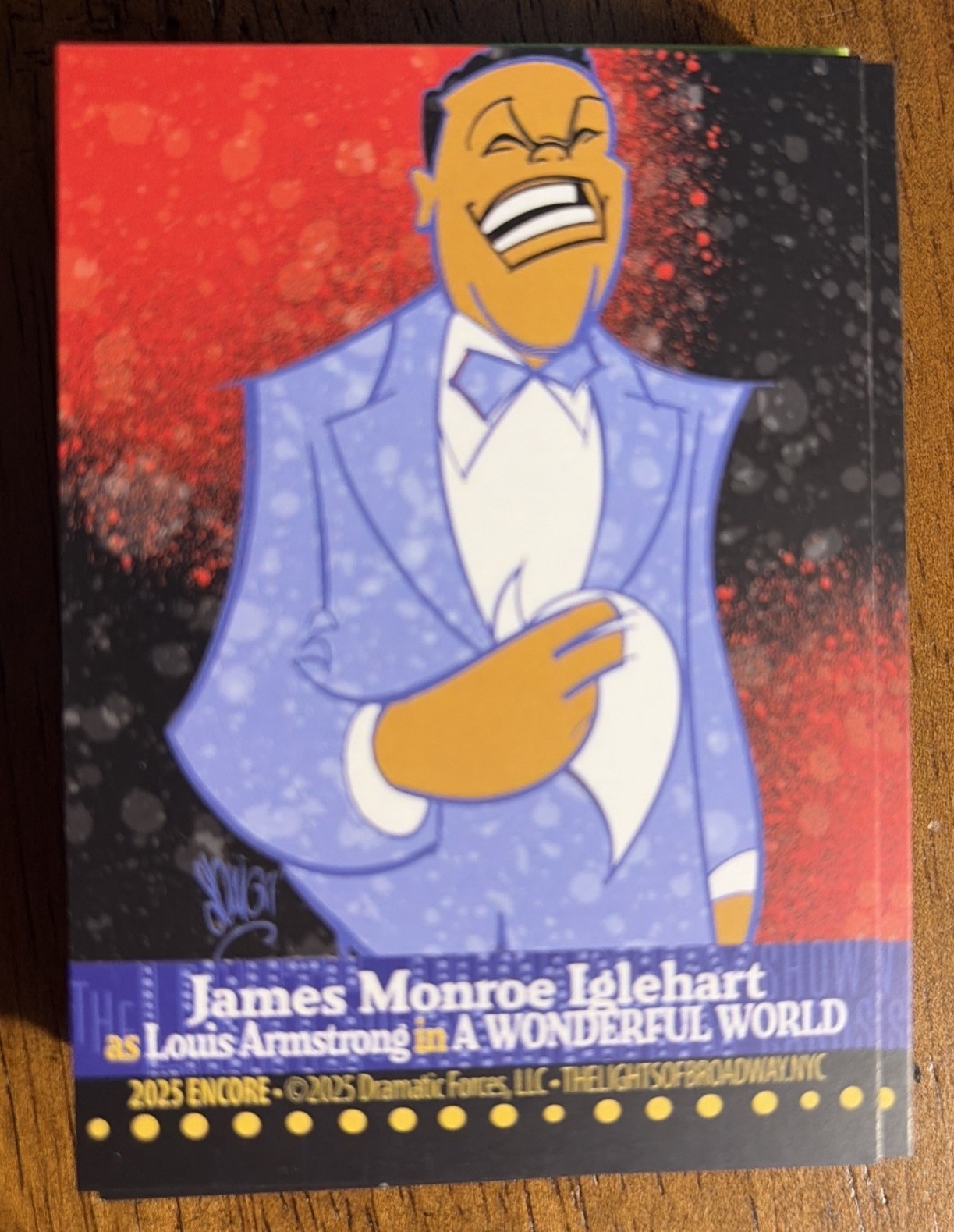 Lights of Broadway Card 2025 Encore Series James Monroe Iglehart As Louis Armstr