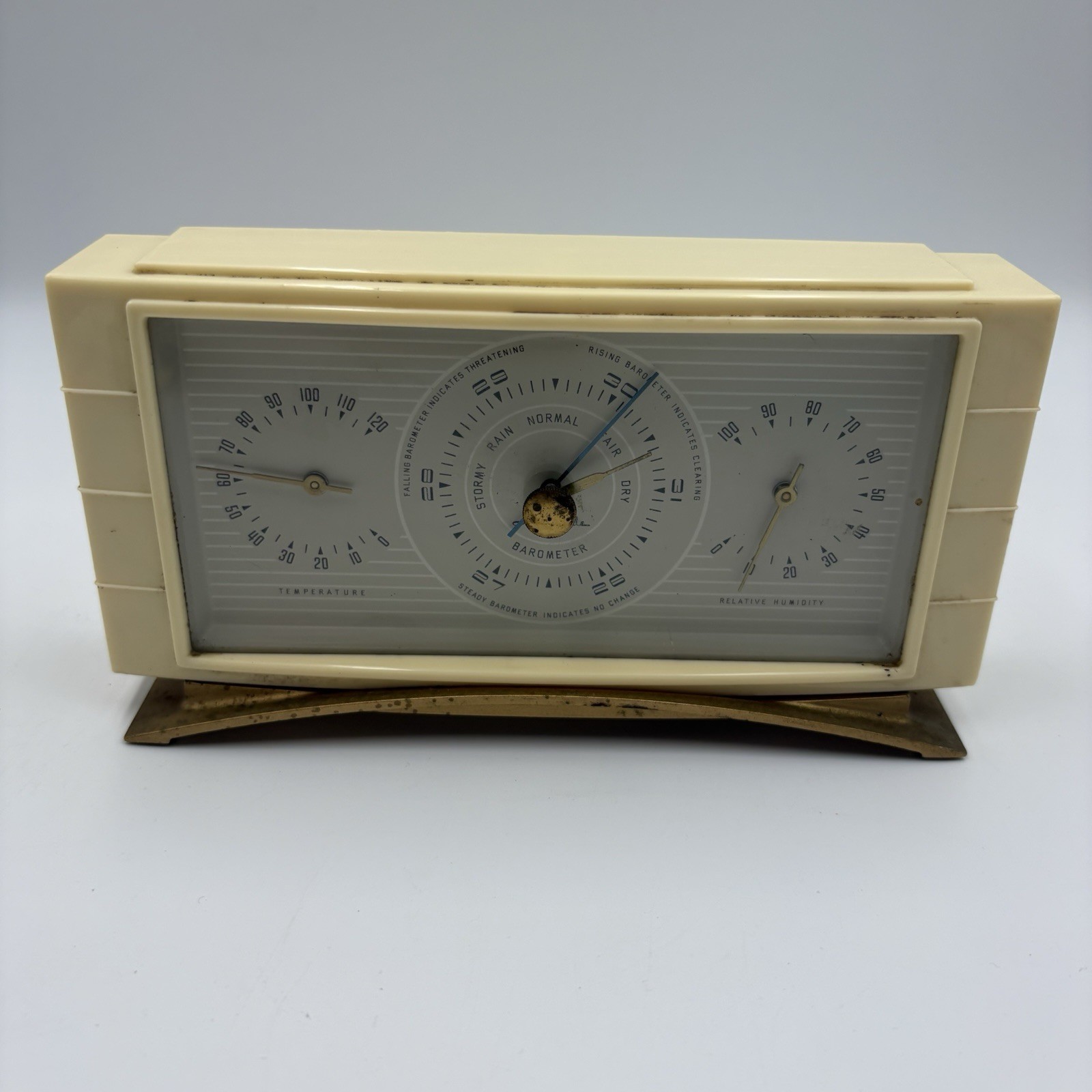 VTG Deco MCM Airguide Desktop Weather Station Barometer Temp Humidity #5