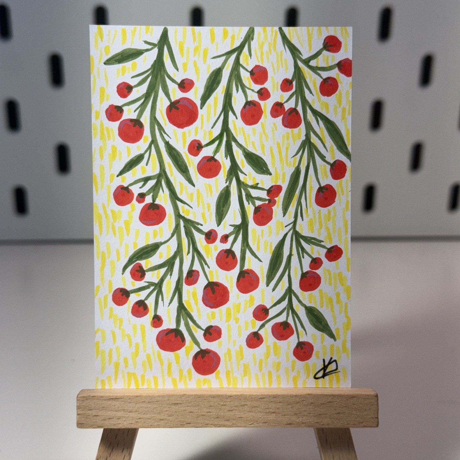 ACEO Original Art Card Berry Not a Print by Ksenija Cordova
