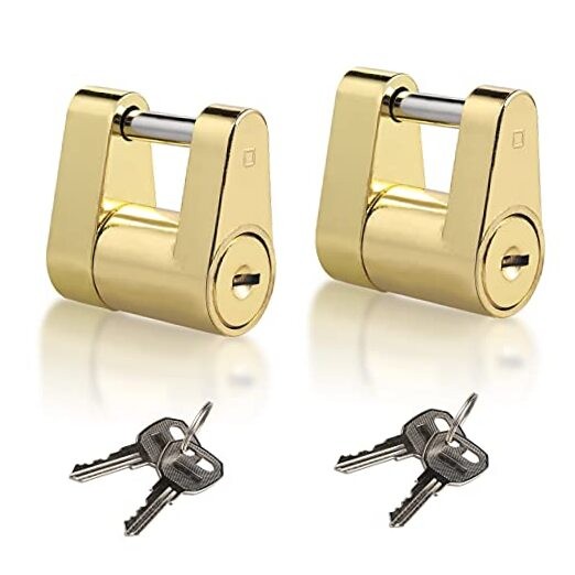  Trailer Lock Dia 1/4 Inch, Coupler Lock 3/4 Inch Span Trailer Hitch Lock with 