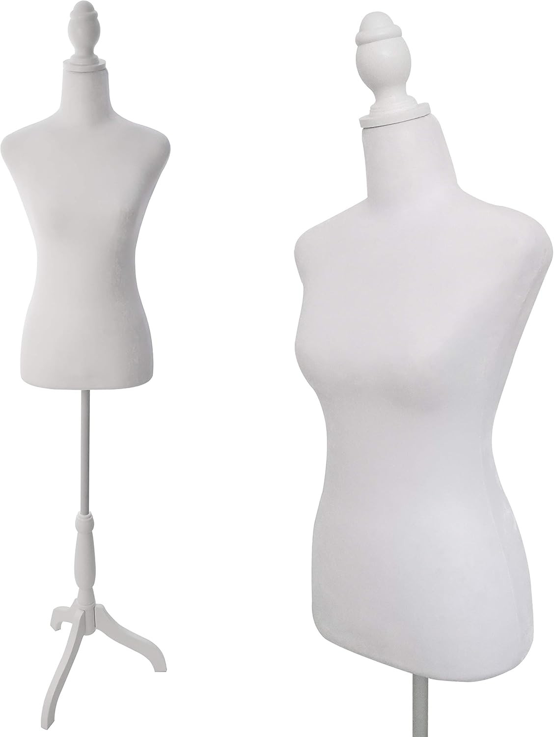Female Dress Form Mannequin Torso Body with Adjustable Tripod Stand Dress Jewelr