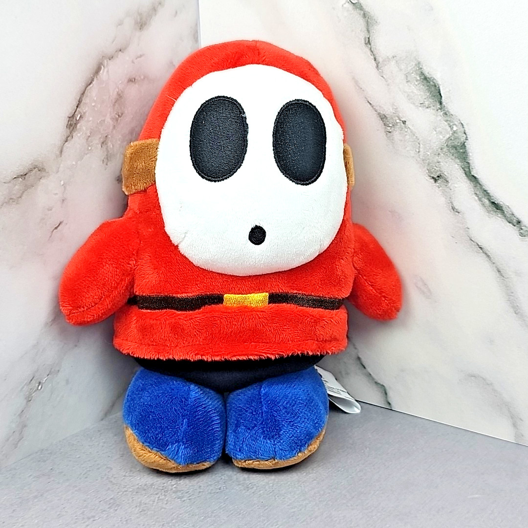 Super Mario Shy Guy 7" 2017 Plush Toy Little Buddy Nintendo Red Character Doll