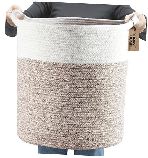  XXL Large Laundry Basket with Handles Blanket Baskets Living Room|Woven brown