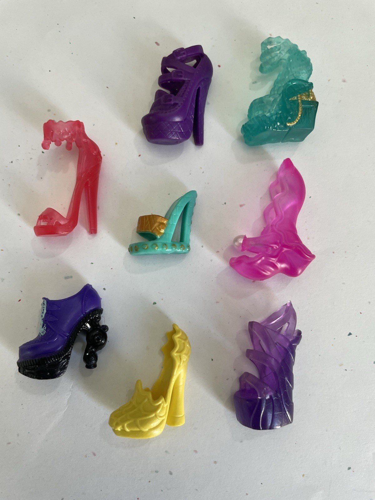 Lot 8 Monster High Single Left Shoes High Heels Platform Mixed