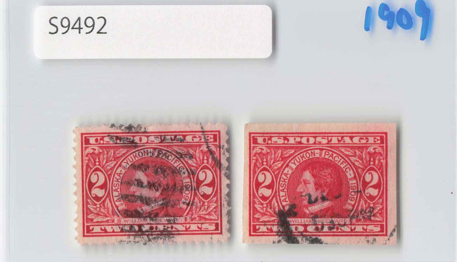 (A)U.S. Stamp 2 Cents 1909 Perf. & Imperf. United States USA[S9492]8e3