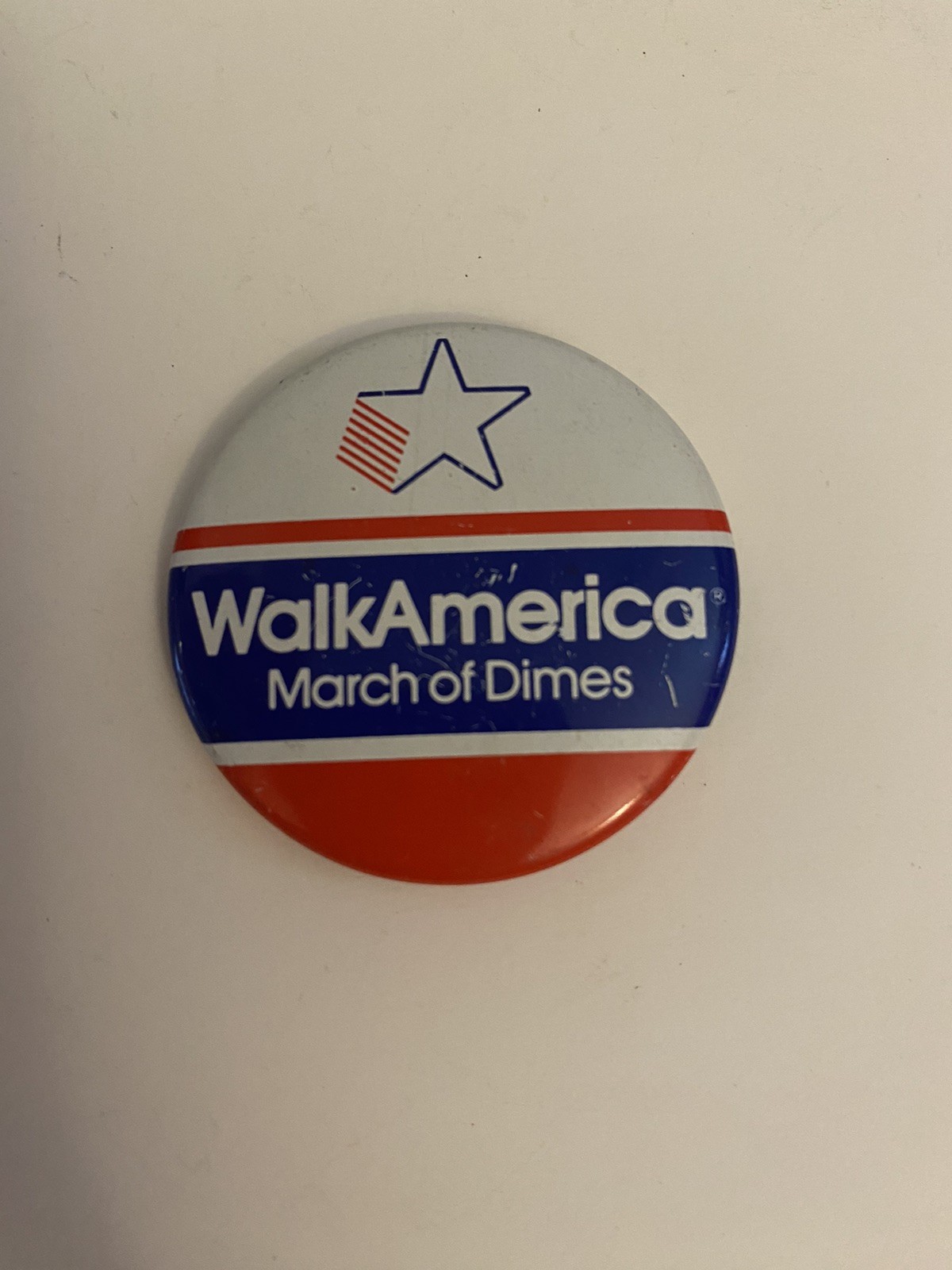 Walk America March Of Dimes Pin Back Button P76