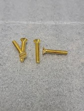 8-32 x 1" Brass Flat Head Slotted Machine Screw; Qty 25