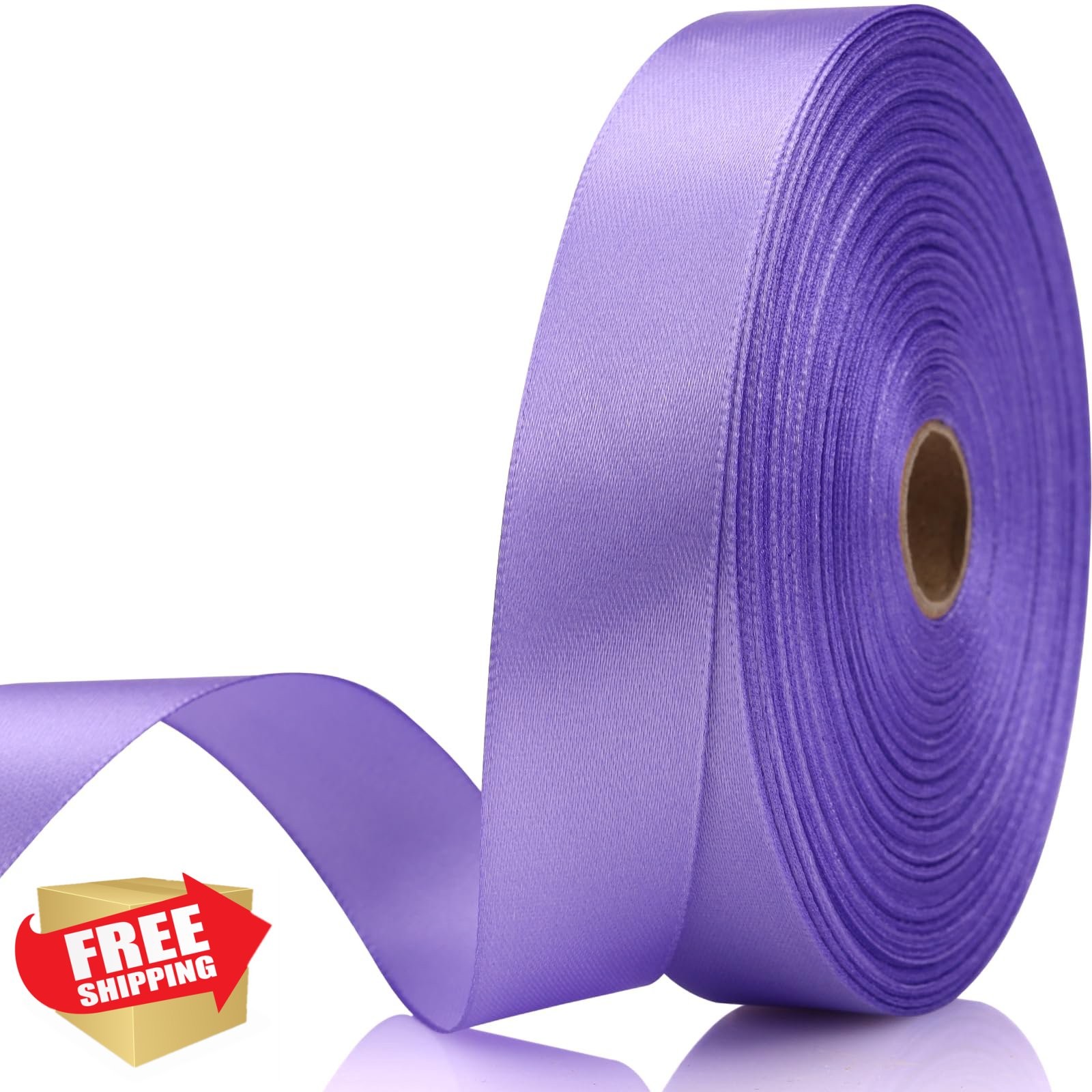 NISDOCF Light Purple Satin Ribbon 7/8 Inch 60 Yds Single Face Craft