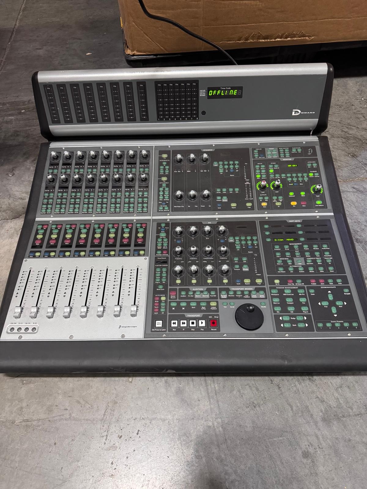 Digidesign D-Command  8-fader main unit 9100-32900-20 Rev-d