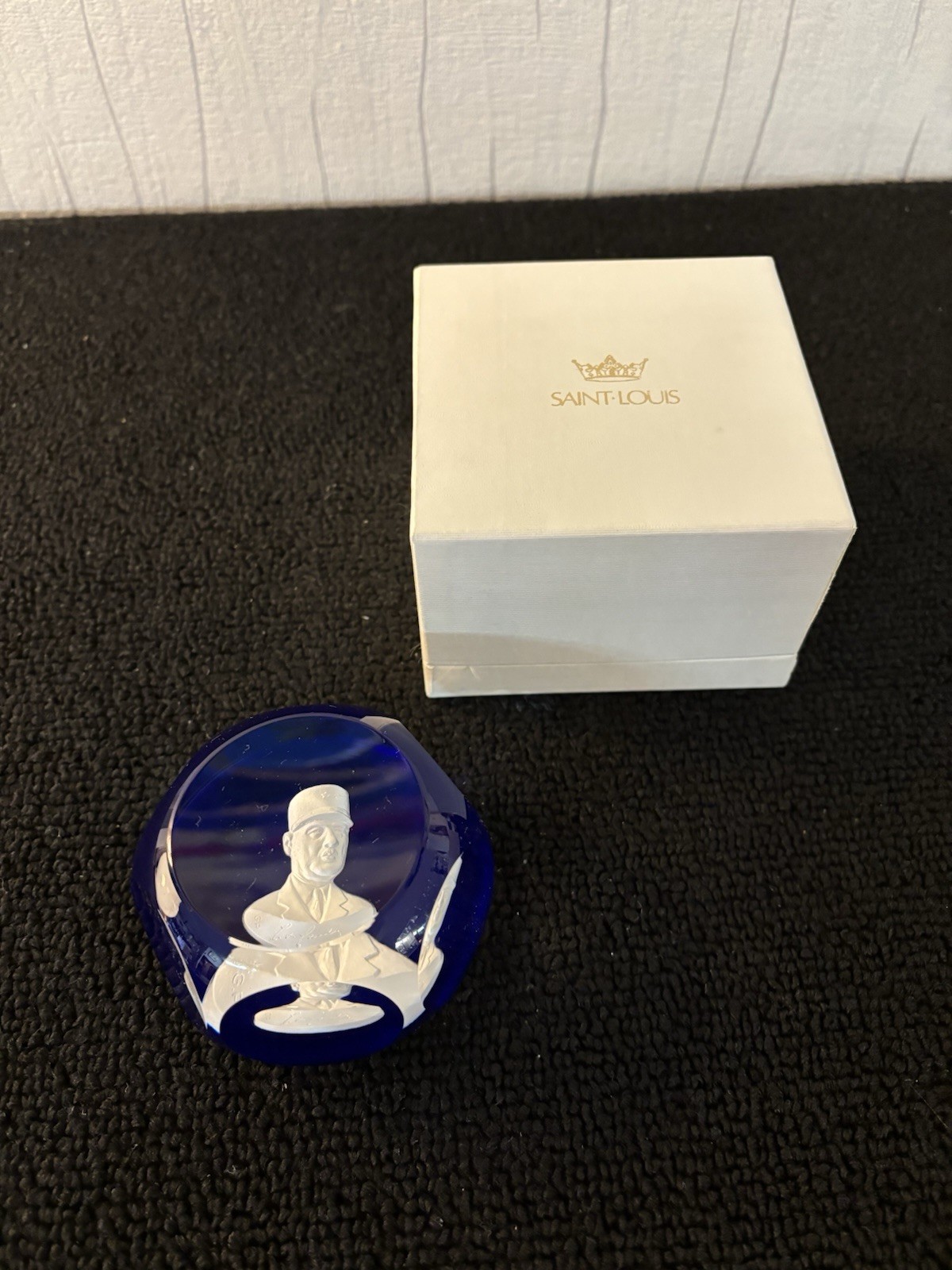 General De Gaulle Crystal Paperweight Series Saint Louis Numbered