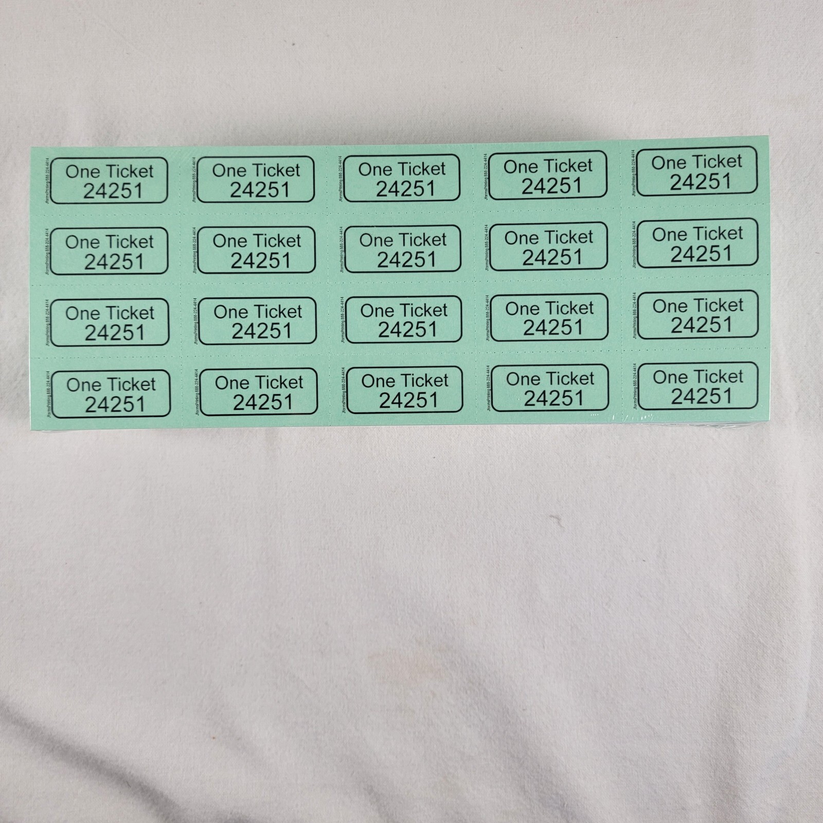 Sheet Tickets Ride Tickets Carnival Tickets Drink Tickets 250 count Green