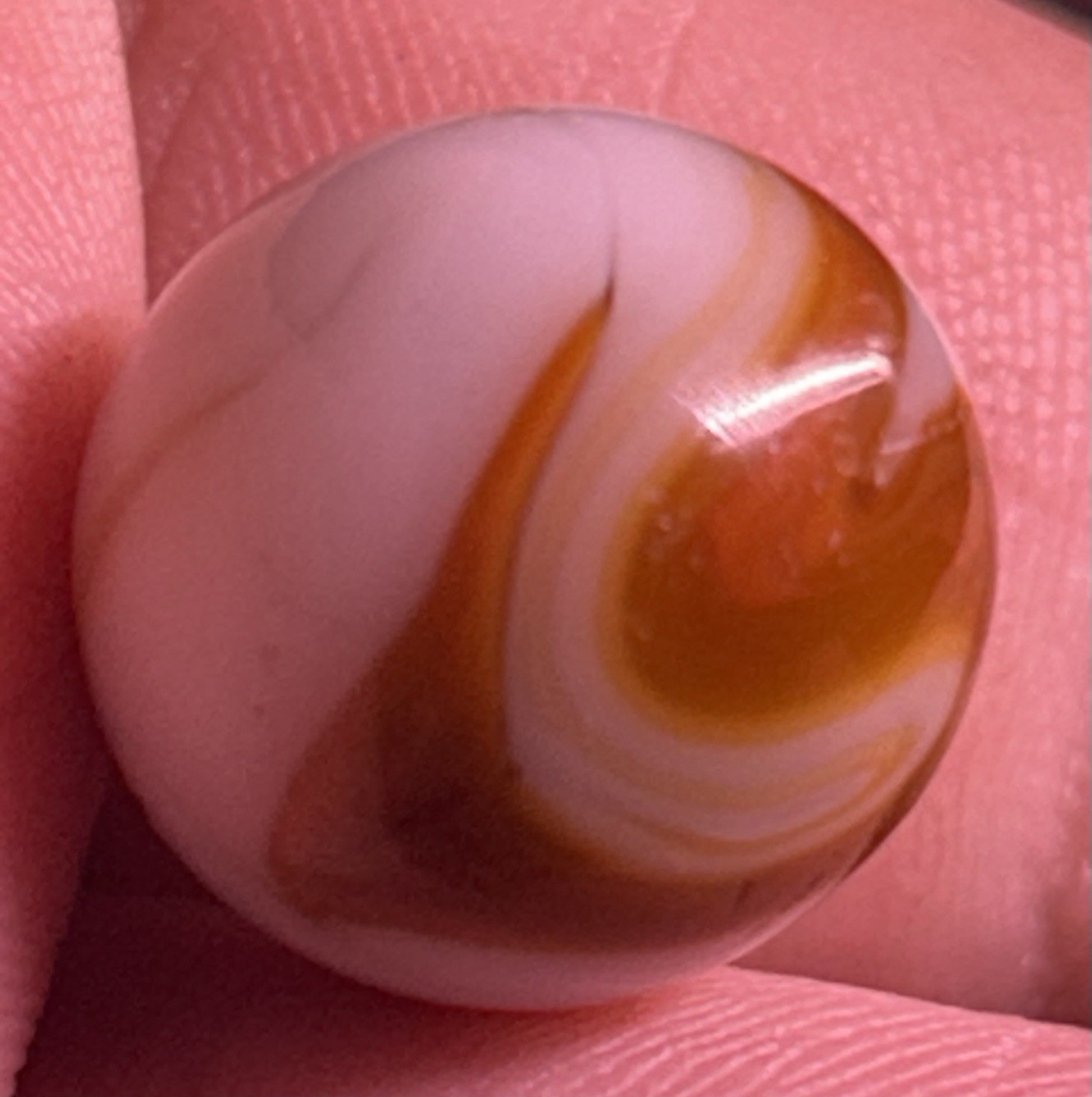 Vintage Heaton Agate Copper Swirl 0.59” Marble Excellent Condition!