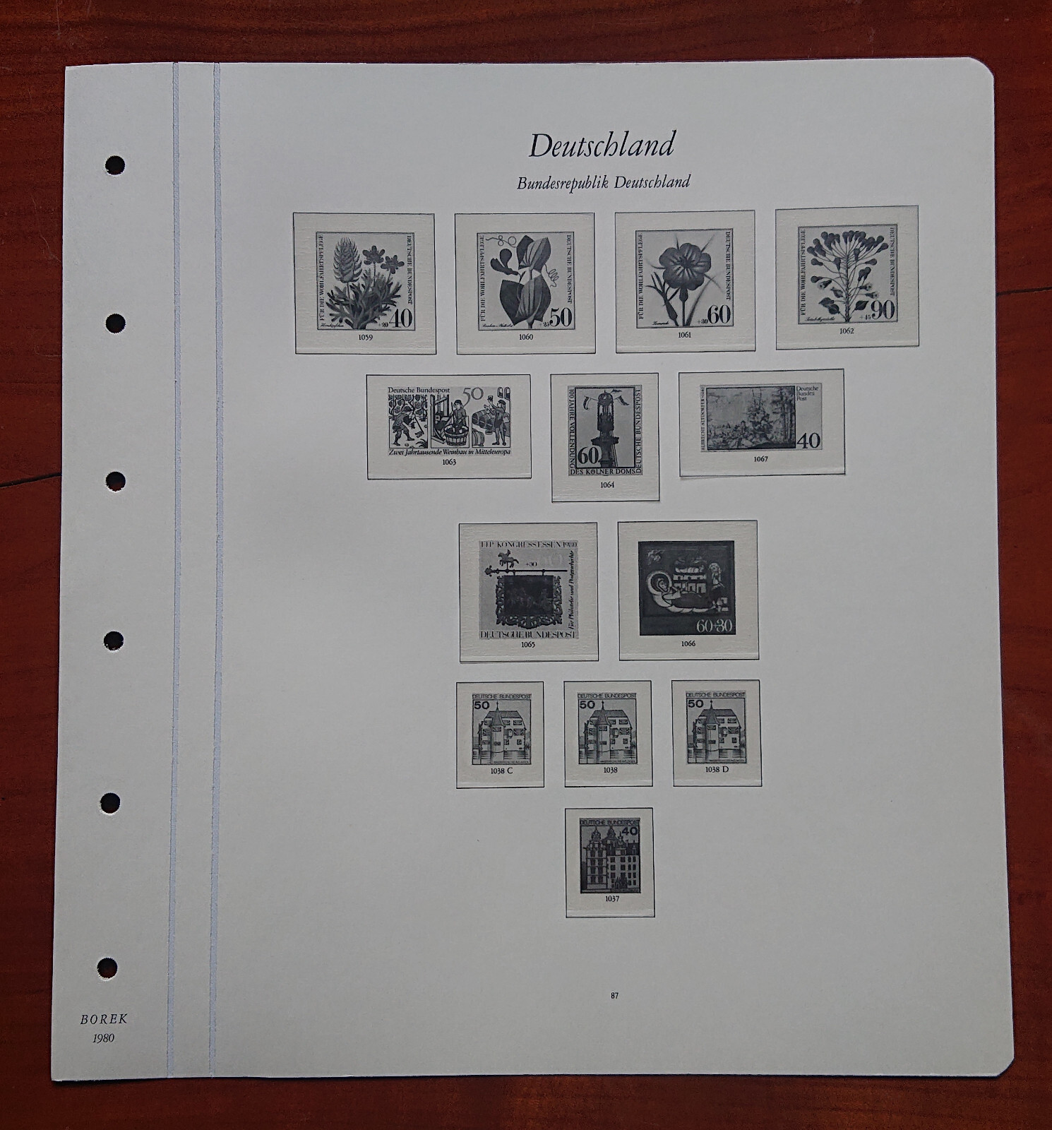 Vordruckblatt Federal Republic Germany Borek 1980 S.S.87 Plants Architecture