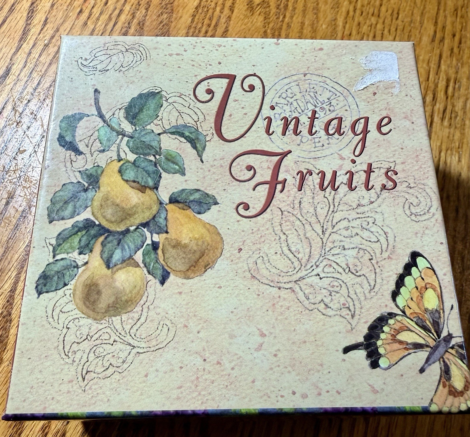 Set of 4 MWW Market Mini Plates Vintage Fruits 4.5” Manual B. Whitaker