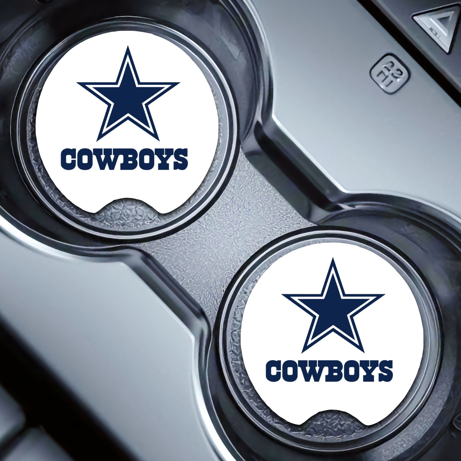 4 Pcs Dallas Cowboys Football Car Cup Holder Coaster Soft & Washable Rubber