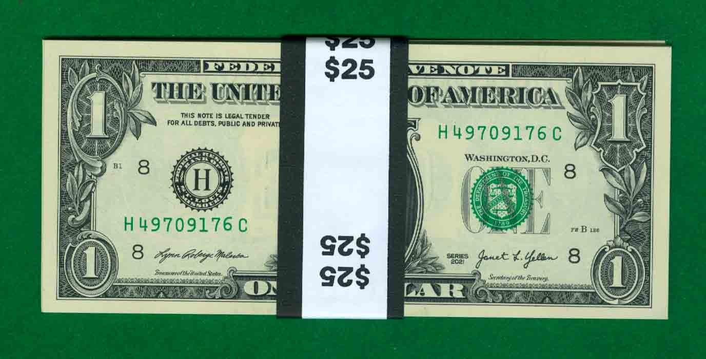 $1 2021 25 H/C BLOCK (fw) ST. LOUIS CU. P-2. 1/4 PACK