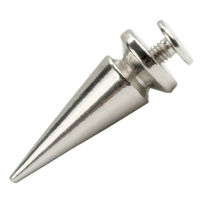 20x Silvery Cone Spikes Metallic Screw Back Studs Cool Rivets Punk High Quality