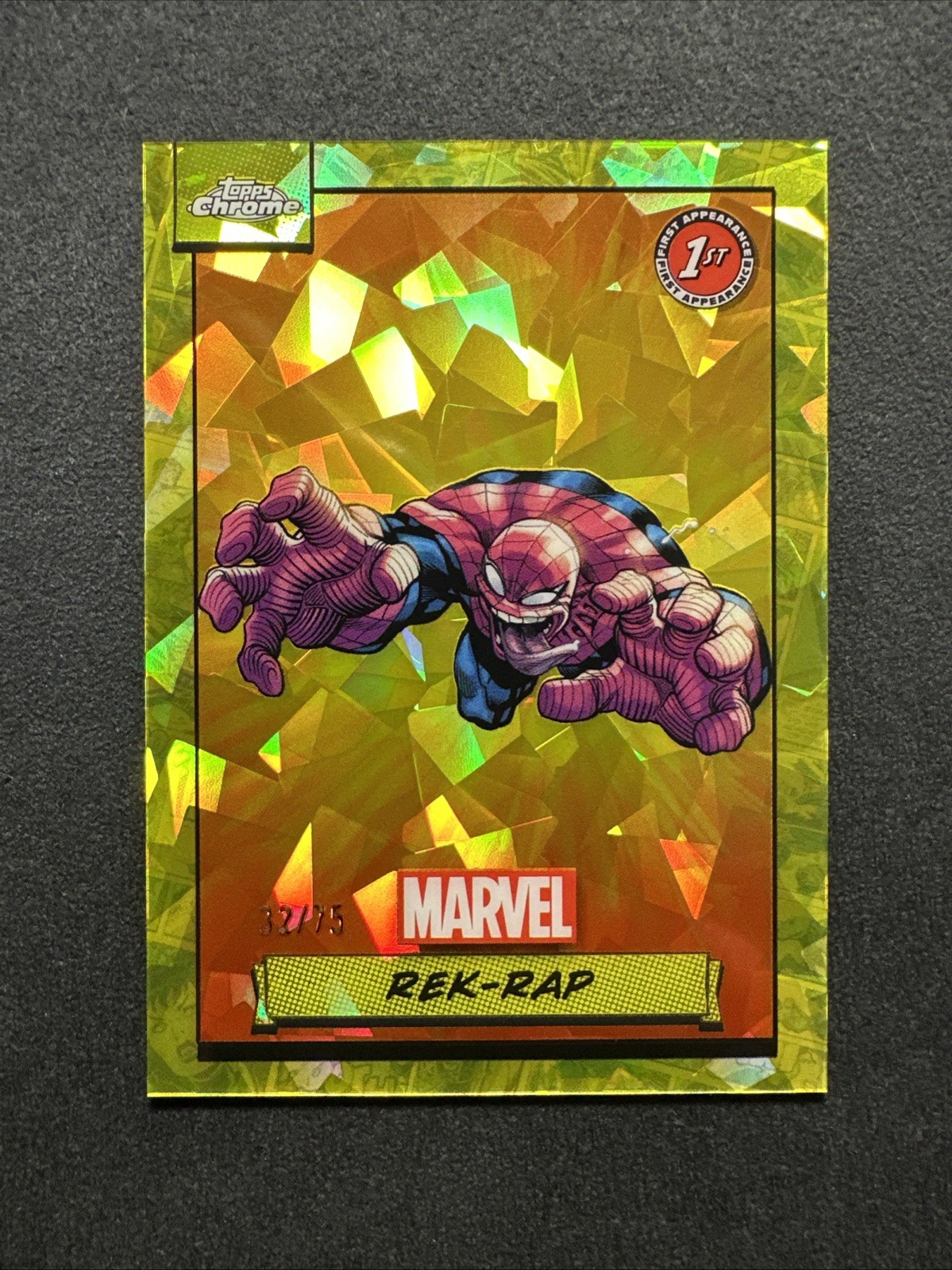2024 Topps Chrome Sapphire Marvel Rek-Rap /75 Yellow