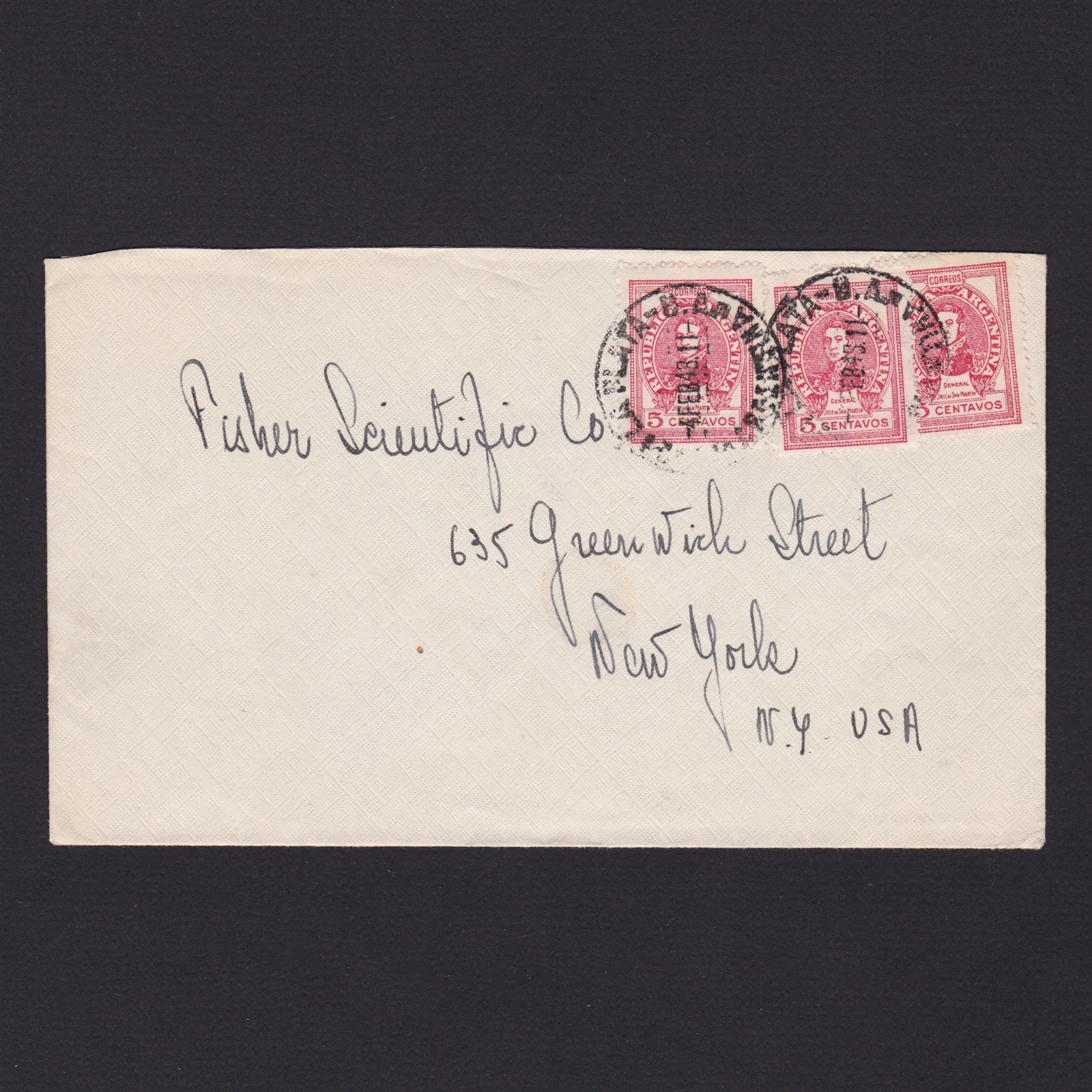 ARGENTINA 1948, Cover from La Plata to New York USA