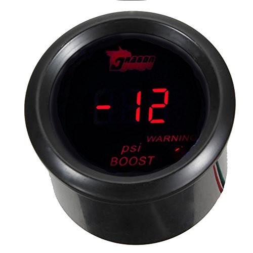  Car 2" 52mm Digital Turbo Red LED Light PSI Meter Boost Gauge