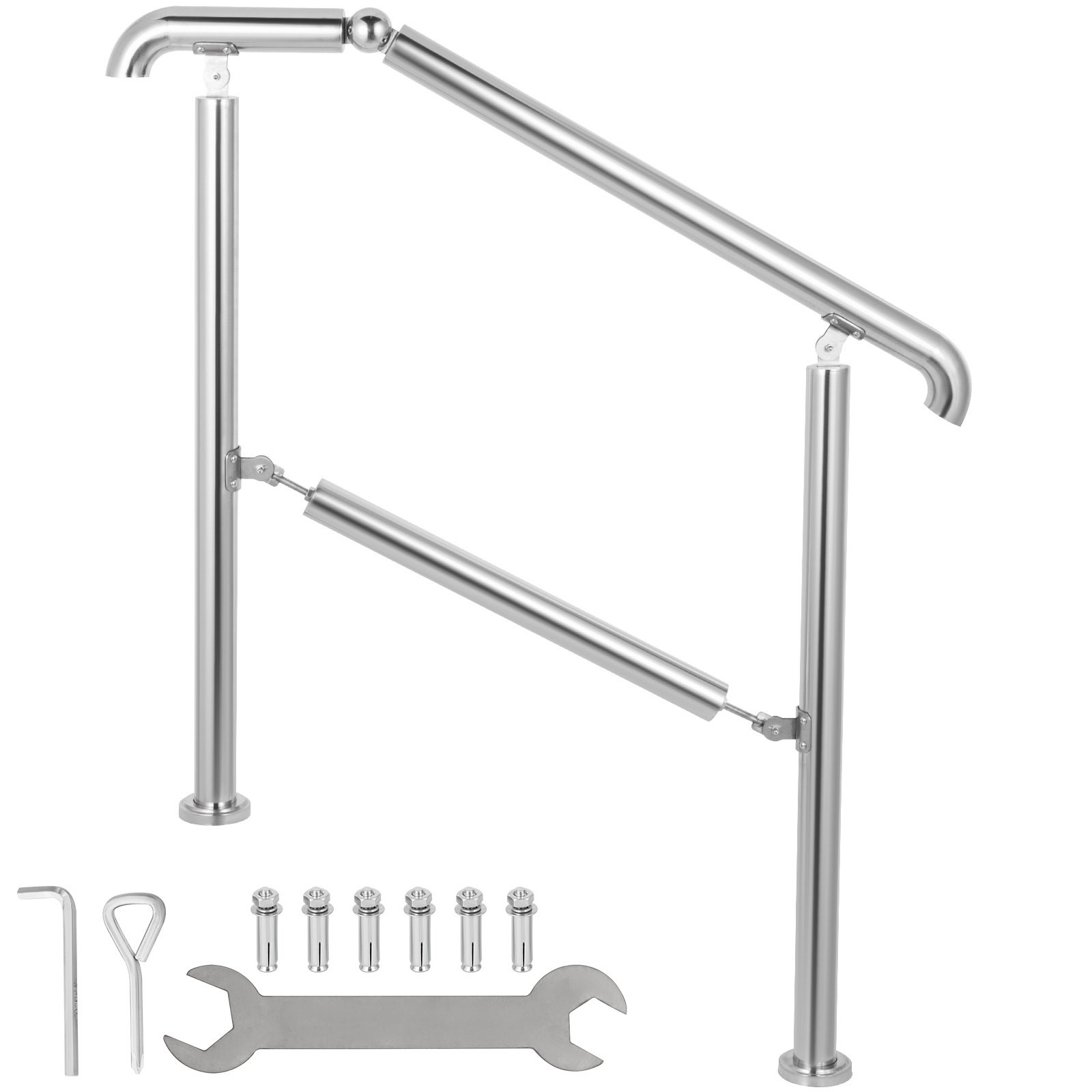 Stainless Steel Transitional Handrail fit for Level Surface&2 to 3 Adjustable St