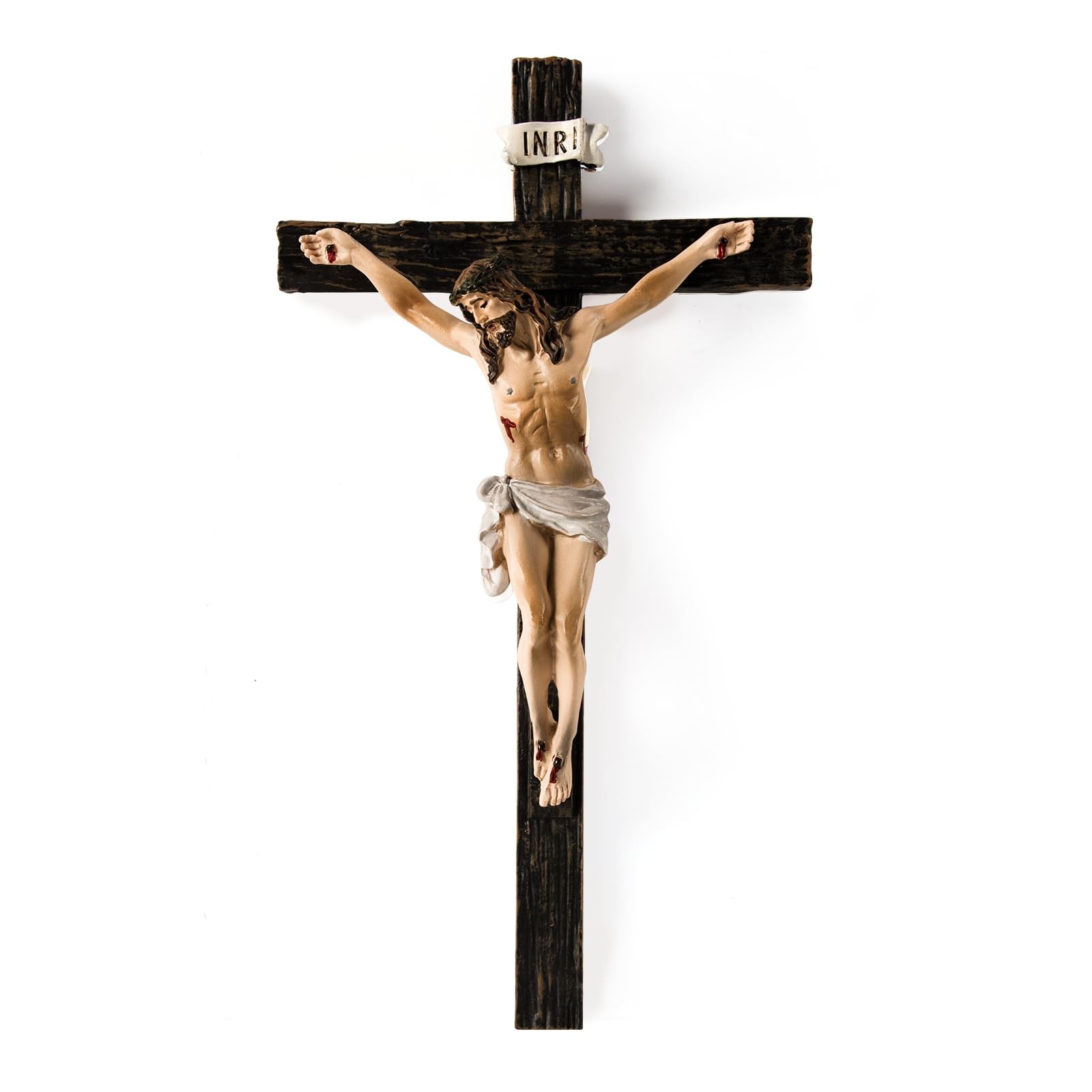 Crucifix Wall Cross,Jesus Cross Home Décor,Jesus Statue Catholic Hanging Cros...