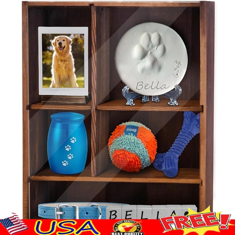 Pet Memorial Shadow Box Storage Unique Keepsake Display Pet Memories Toys Photos