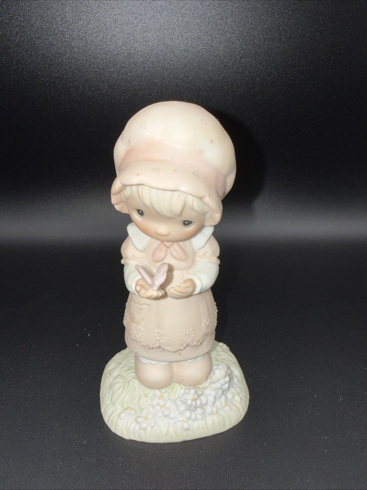 PRECIOUS MOMENTS "WE ARE GOD'S WORKMANSHIP" GIRL WITH BUTTERFLY 1982