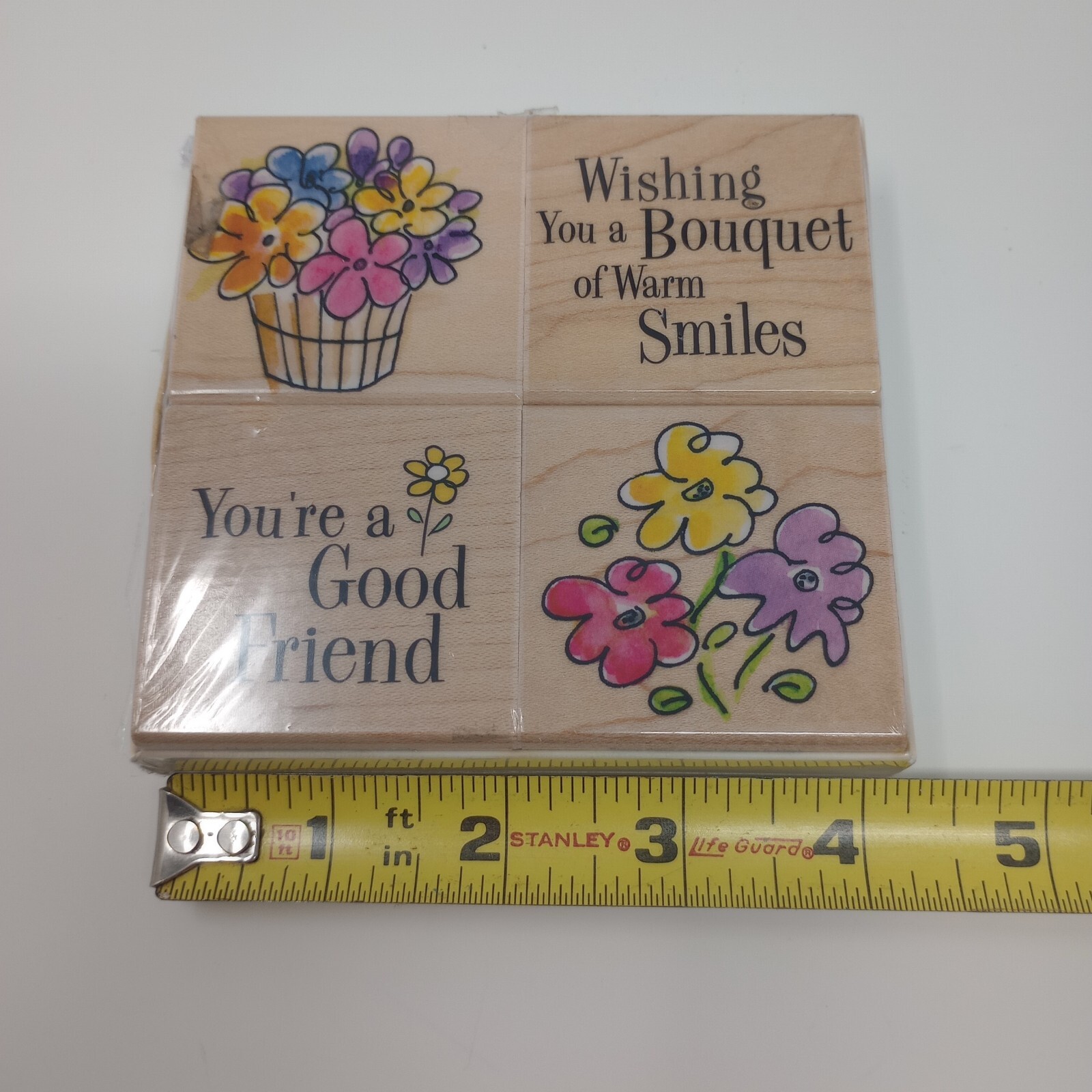 Hero Arts Poetic Prints Bouquet Of Smiles LL938 Wood Mounted Rubber Stamp Set