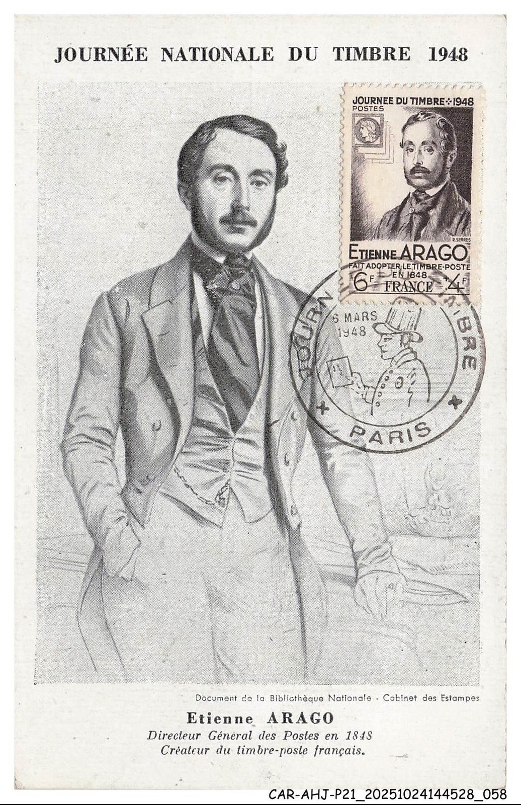 CAR-AHJP21-1082-CARD-MAXIMUM - Etienne Arago - 1948