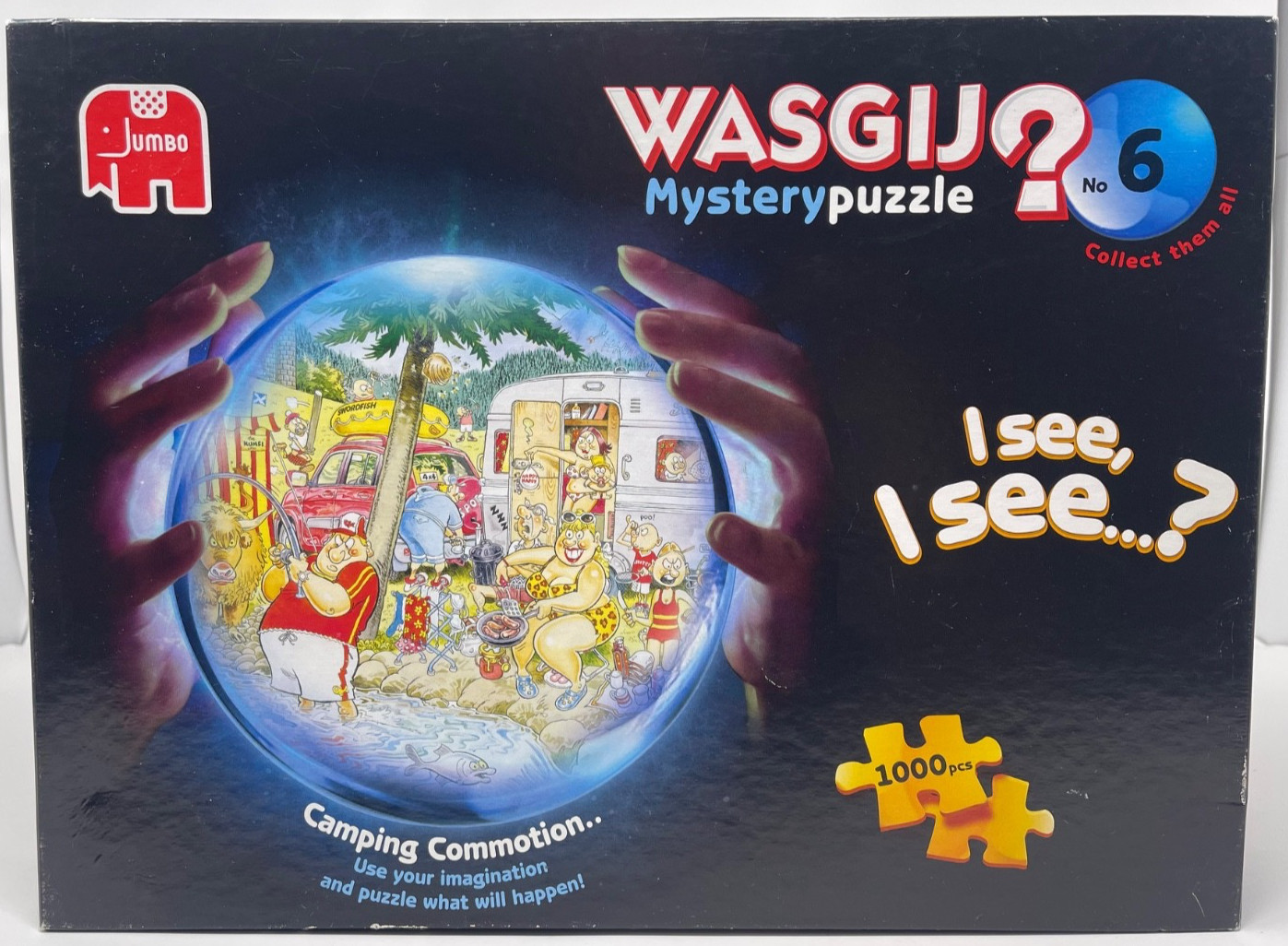 Jumbo ~ Wasgij? Mystery Puzzle #6 Camping Commotion.. [2005] ~ 1000 Pieces
