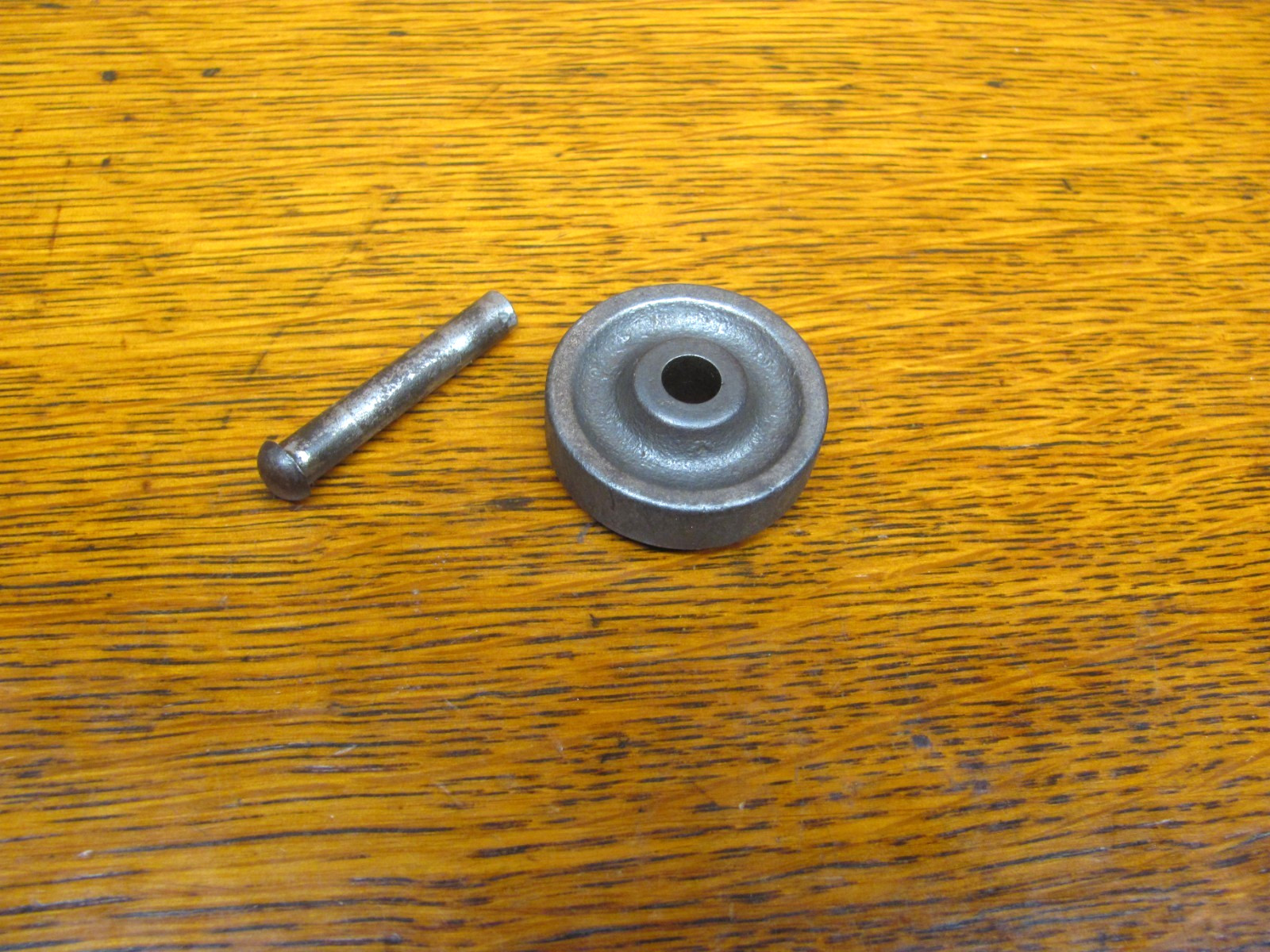 Antique SINGER Treadle Sewing Machine Caster Wheel w/ Pin  3/8'" X 1 1/4"