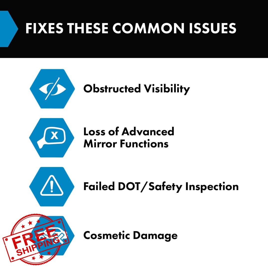 TRQ VW Jetta Passenger Mirror Electric Heated No Memory Black