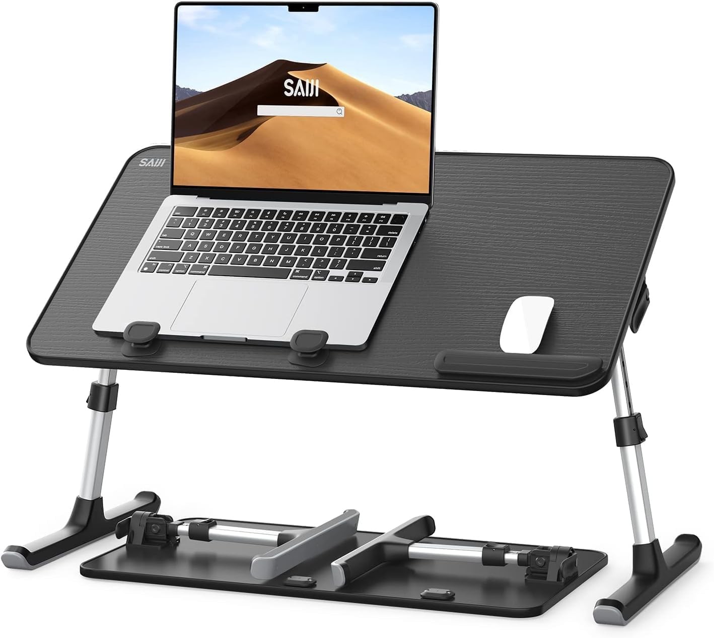 SAIJI Height & Angle Adjustable Laptop Stand for Bed, 20.5 x 11.8 In, Black 