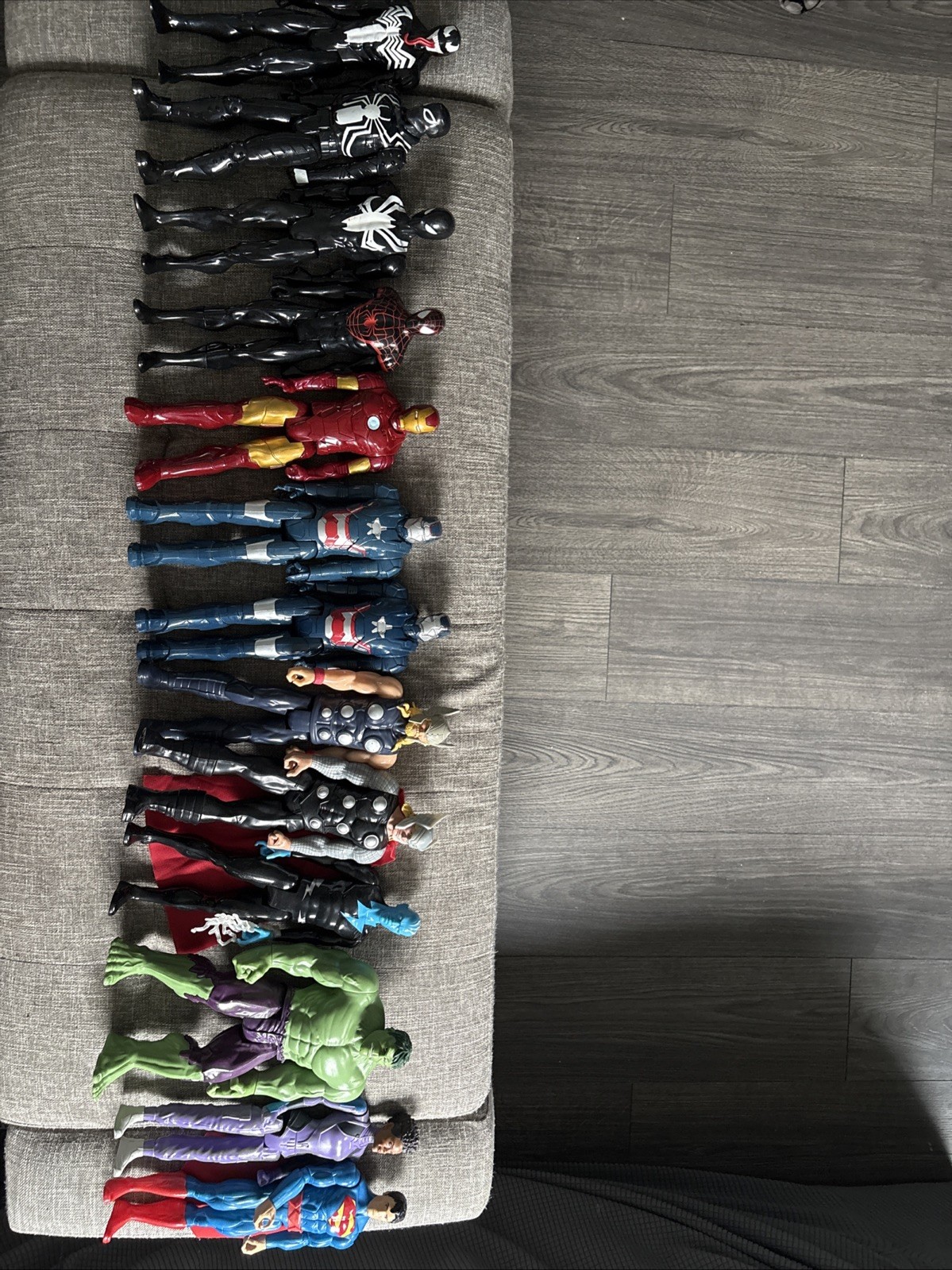 Super Hero Lot Of 13 12 Inch Action Figures Pre-Owned Movable